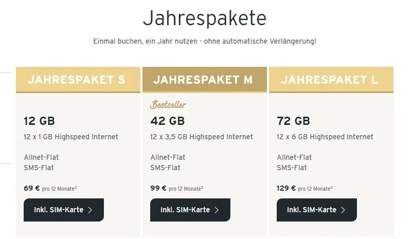 Tchibo Mobil Prepaid Jahrespaket