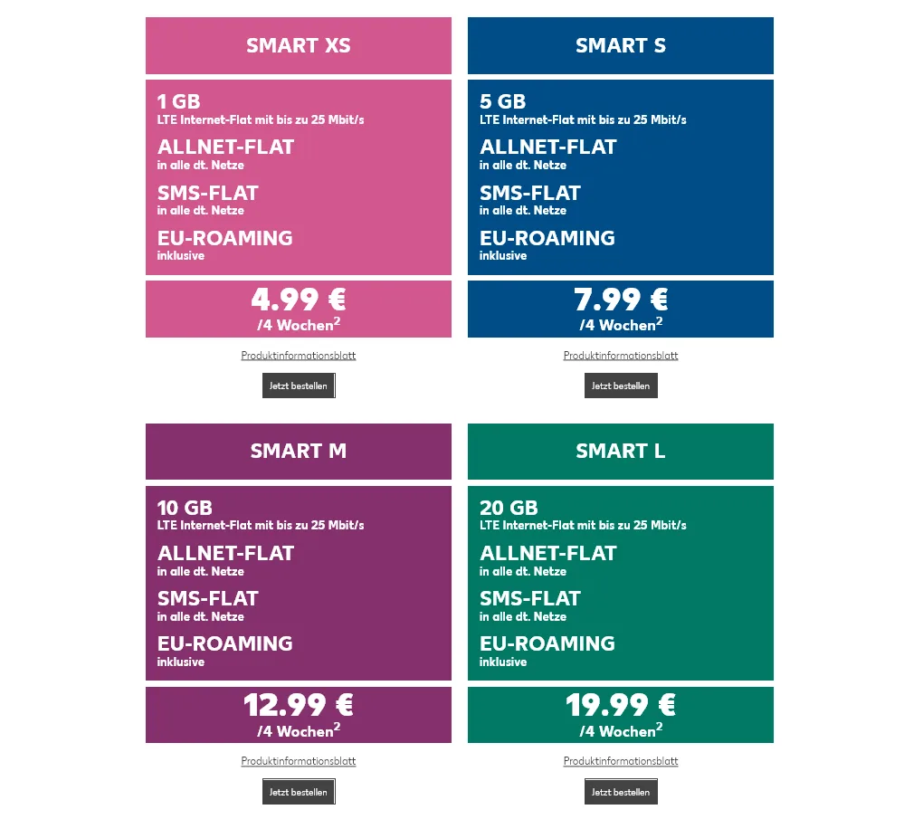 Kaufland Mobil Prepaid Tarife