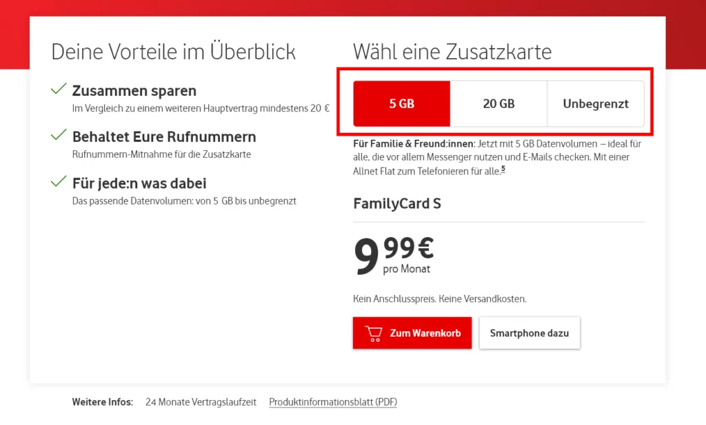 Vodafone FamilyCard