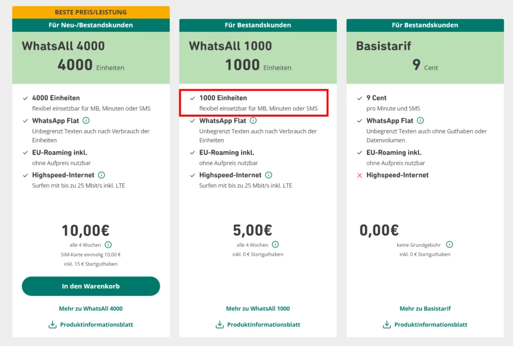 200 Freiminuten und mehr bei WhatsApp Sim