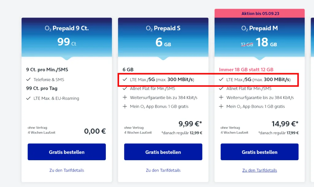 O2 Prepaid Flat mit 5G