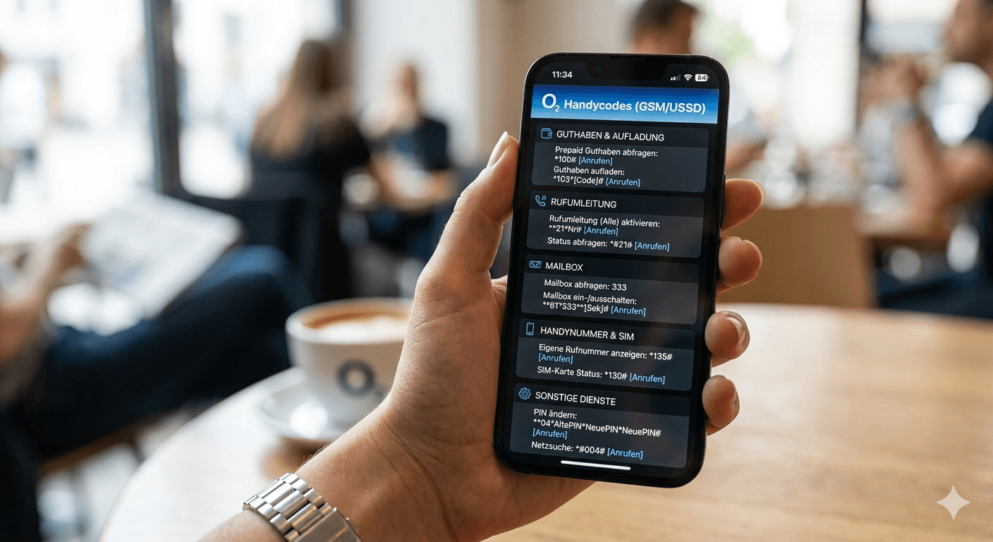 O2 Codes – der komplette Überblick über die USSD Handy Codes im O2 Netz