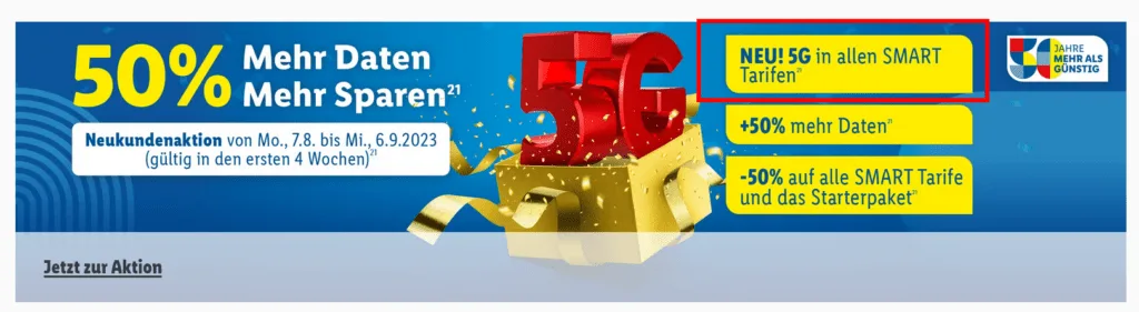 LIDL Connect Sim mit 5G