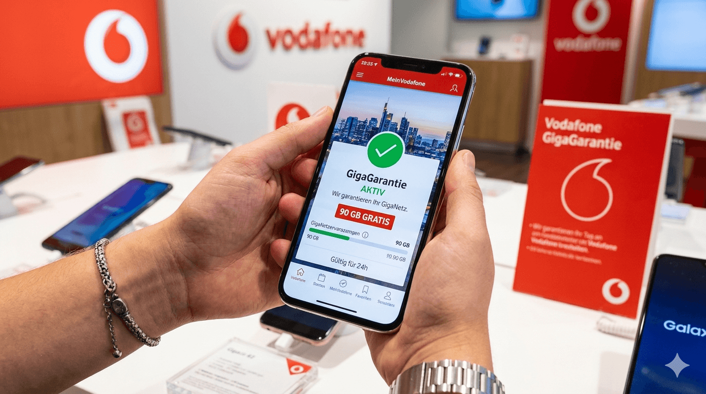 Vodafone GigaGarantie – 90 Gigabyte kostenloses Datenvolumen bei schlechtem Netz