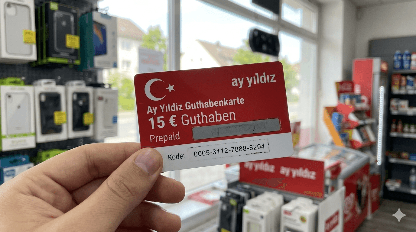 Guthabenabfrage und -aufladung bei Ay Yildiz