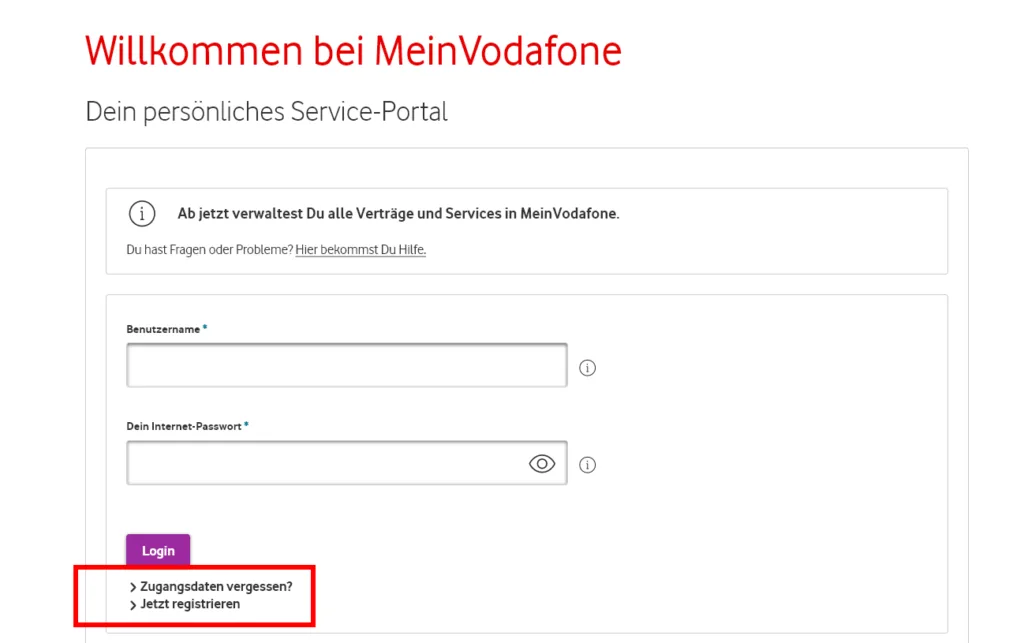 Vodafone Login