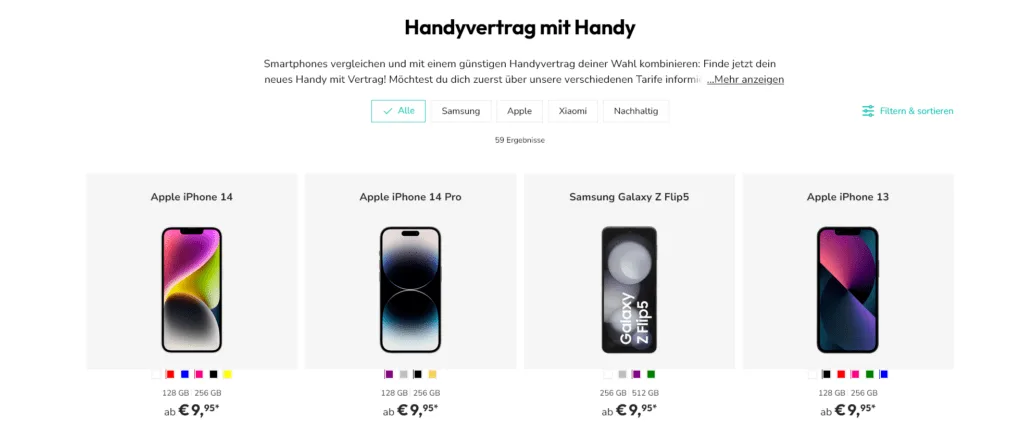 Sparhandy Tarife und Handyverträge