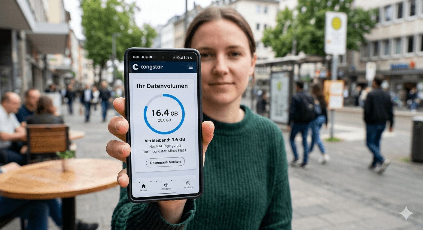 Congstar – Datenvolumen abfragen, nachbuchen und mit SpeedOn erhöhen