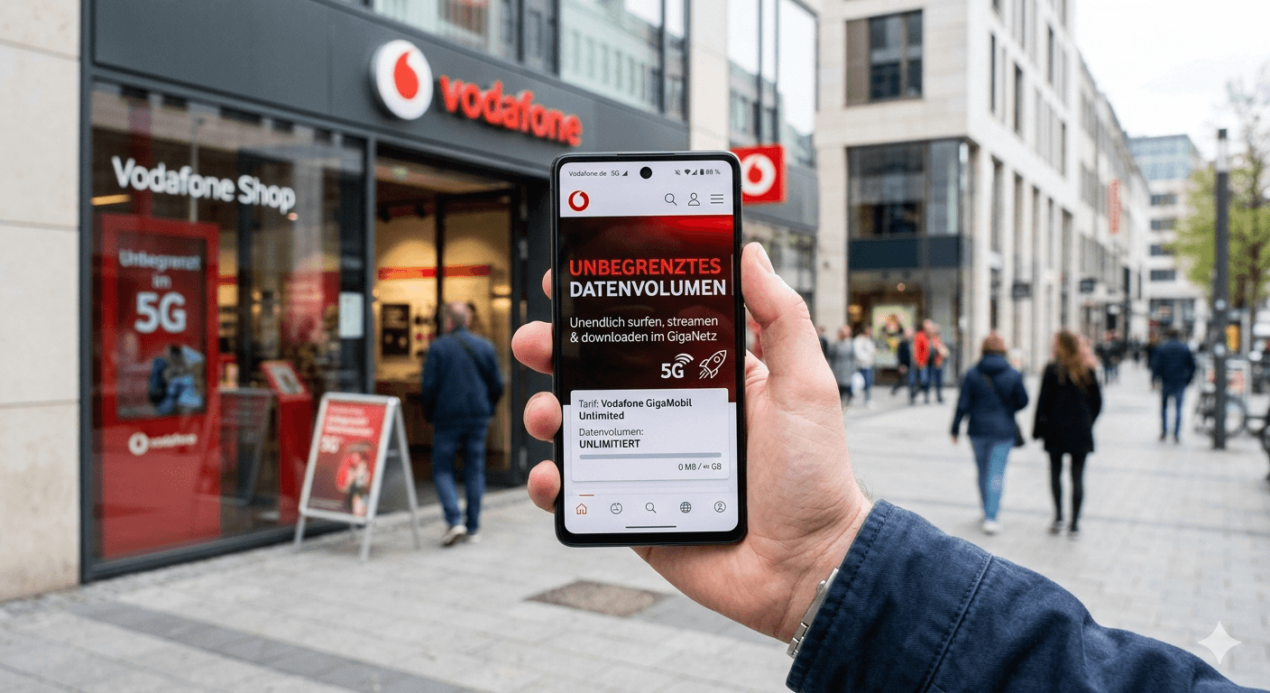 Tarifüberblick: unbegrenztes Datenvolumen im Vodafone Netz