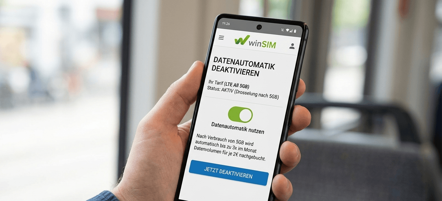 Die Datenautomatik bei winSIM – Abschaltung und Kosten