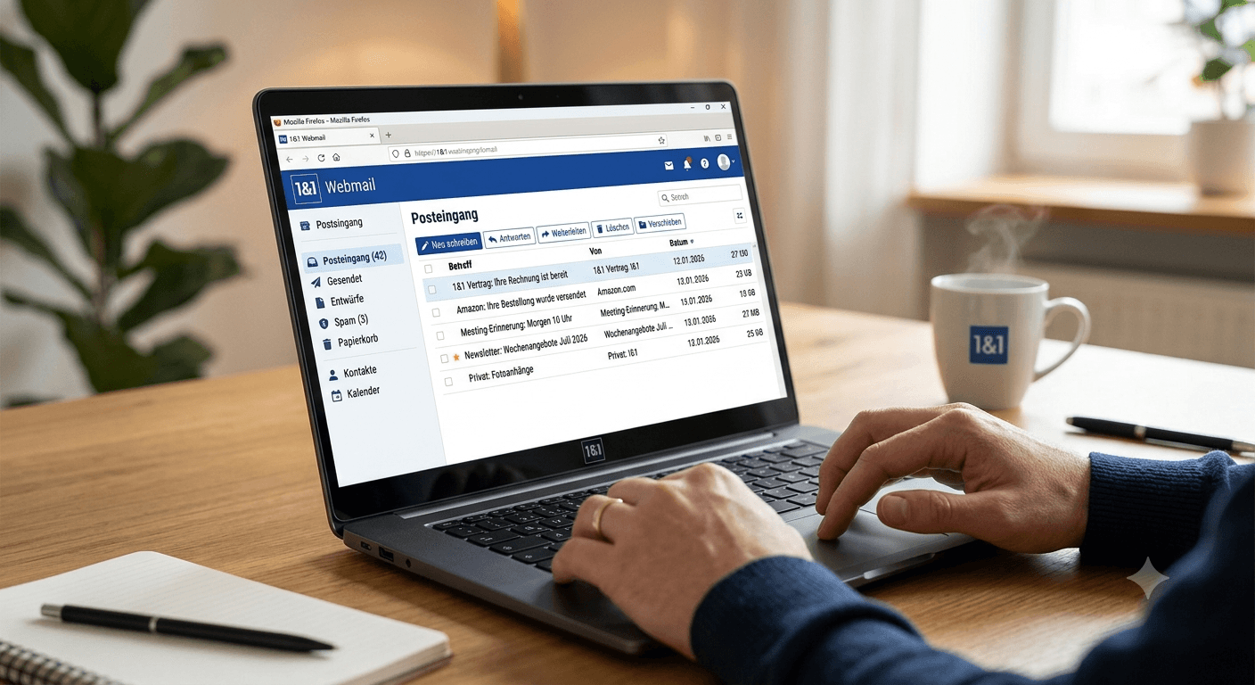 1&1 Mailbox einstellen, abrufen und abschalten – so geht es