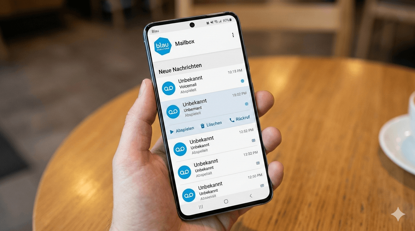 blau Mailbox: Abrufen, Einstellen und Deaktivieren
