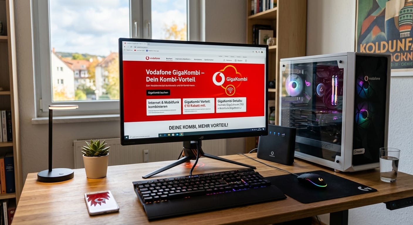 Vodafone GigaKombi: so gibt es 10 Euro Rabatt auf die Grundgebühr der Vodafone Tarife