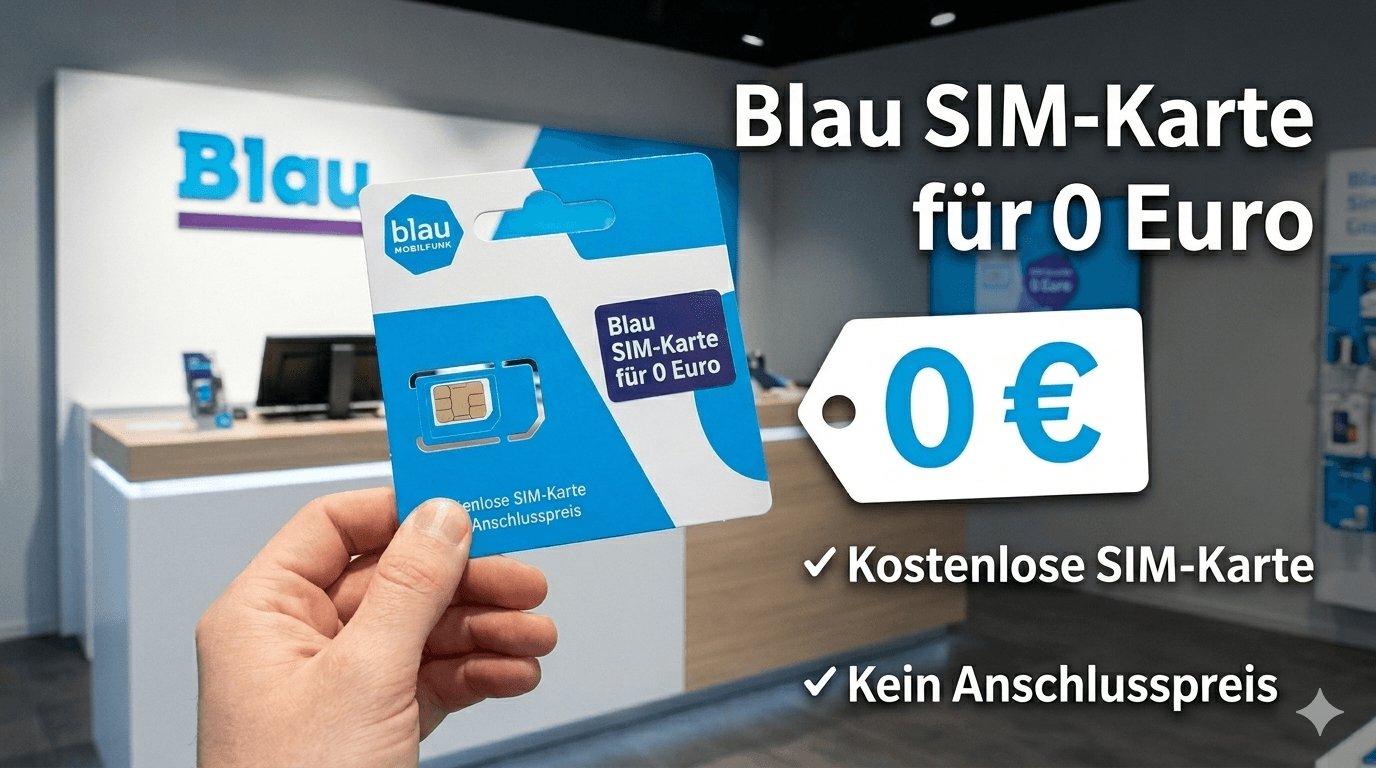 Blau Sim Karte kostenlos bekommen: so geht es