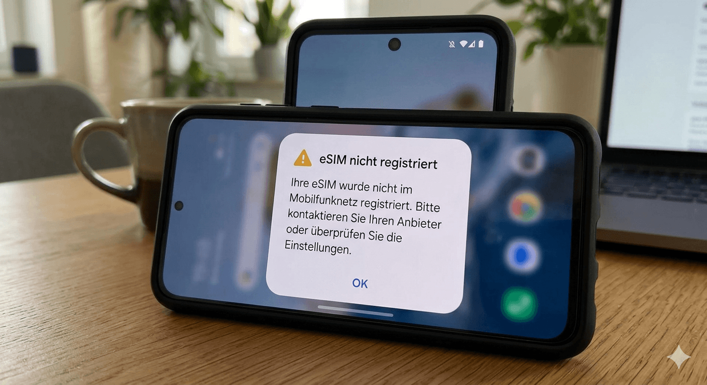 eSIM nicht im Netz registriert – Das kann man tun